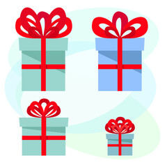 Presents. Boxes with bows