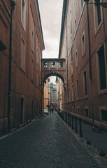 Fototapeta na wymiar narrow street country rome