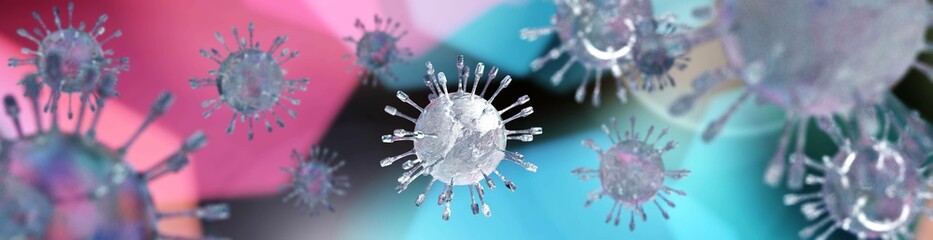 close-up of the virus, bacteria, macro, 3d rendering
