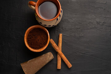 Mexican pot coffee with cinnamon and piloncillo