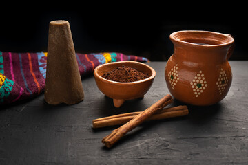 Mexican pot coffee with cinnamon and piloncillo