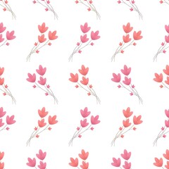 cute valentine's day pattern - flowers for lovers