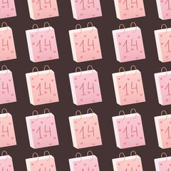 cute valentine's day pattern - pink calendars