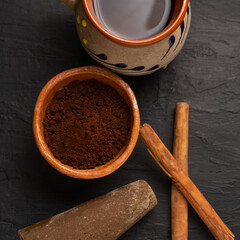 Mexican pot coffee with cinnamon and piloncillo