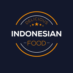 Creative (Indonesian food) logo, sticker, badge, label, vector illustration.