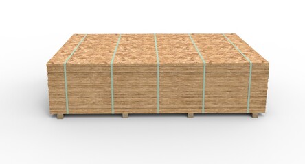 3d illustration of the palette
