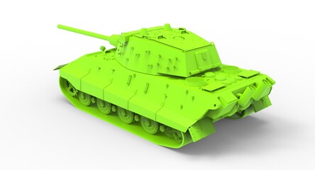 3d illustration of the green tank
