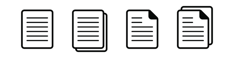 Document icon, Paper flat icon vector design