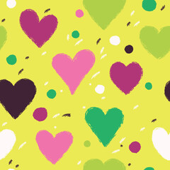 Seamless heart background in pretty colors. Great for Baby, Valentine's Day, Mother's Day, wedding, scrapbook, surface textures.