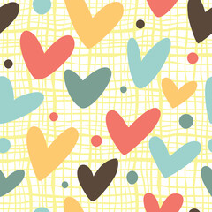 Simple pattern with hearts. Great for Baby, Valentine's Day, Mother's Day, wedding, scrapbook, surface textures.