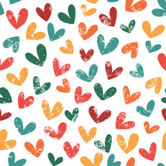 Romantic pattern with hearts. 