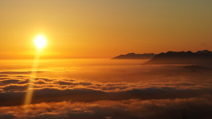 Sunset Above the Clouds 
