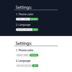 User survey form. Radio sheet is an HTML element of the website template. User interface for the website and application. Vector illustration.