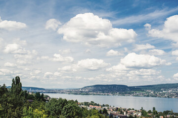 Zurich lake view in summer