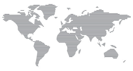 World map line design vector illustration. modern world concept isolated on a white background. EPS 10