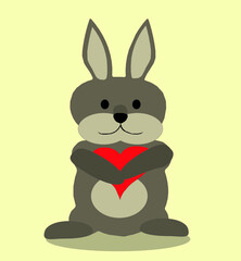 bunny with a heart