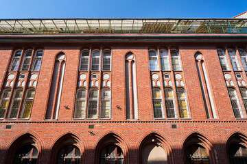 facade of a historic brick tenement house