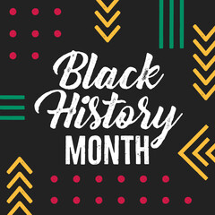 Black History Month, Black History Appreciation, Celebrating Black History, Celebration Sign, Vector Illustration Background
