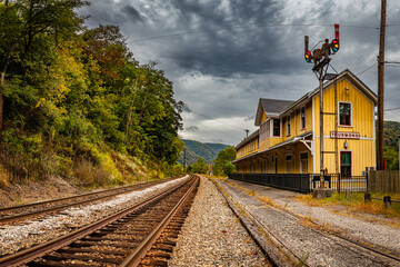 Fototapeta na wymiar Thurmond Ghost Town Train Depot