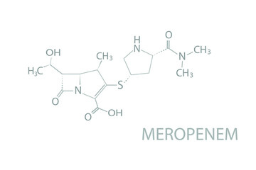 Meropenem molecular skeletal chemical formula.