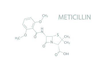 Meticillin molecular skeletal chemical formula.