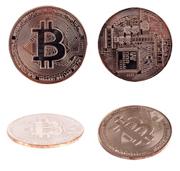 bitcoin isolated on white background