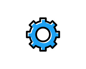 Settings isolated vector icon. Gear symbol. vector icon Gear tool or button for web application or UI. vector icon Trendy flat style