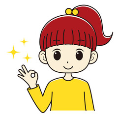 OKする女の子