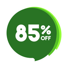 85 off sale green balloon in a white background