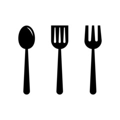 Fork, spoon and spatula icon vector. Symbol, logo illustration