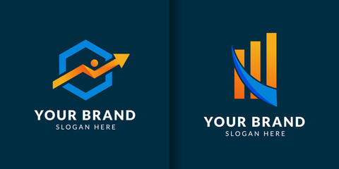 gradient accounting logo Template collection