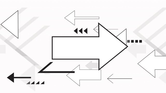 opposite arrow movement background,symbol of differentiation concept ,4k