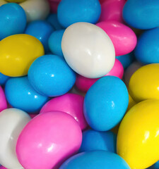 colorful coated almond candies,background candies. Sugar feast, Ramadan feast Concepts,image for celebrations. 