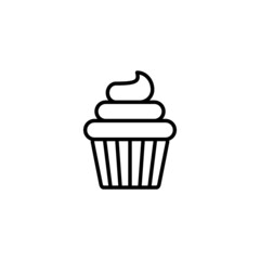 Cup cake icon. Cup cake sign and symbol