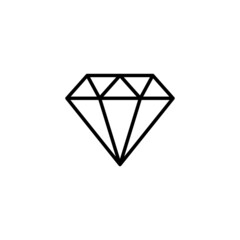 Diamond icon. diamond gems sign and symbol