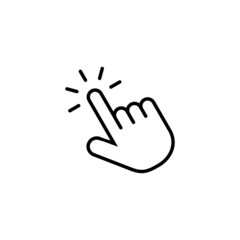 Hand click icon. pointer sign and symbol. hand cursor icon