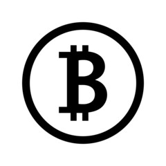 A simple bitcoin icon. Vector.