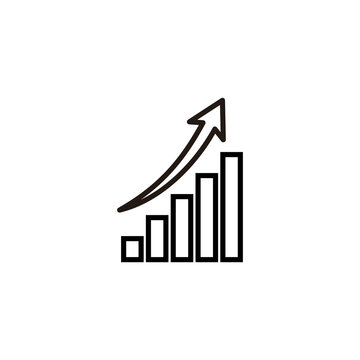 Growing graph Icon. Chart sign and symbol. diagram icon