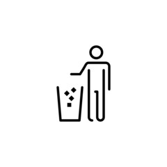 Trash icon. trash can icon. delete sign and symbol.