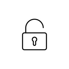 Unlock icon. Unlock sign and symbol. unlocked padlock icon
