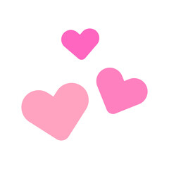 Pink heart symbol icon. Vector.