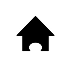 Black house silhouette icon. Vector.