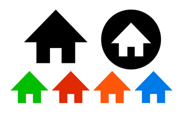 Home icon set. Vector about house.