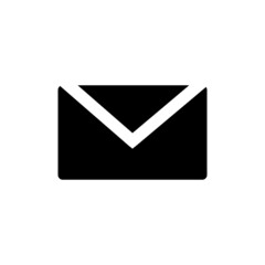 Mail silhouette icon. Business mail. Vector.