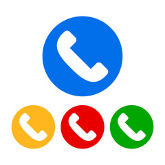 Phone icon set. Vectors about conversations and talk.