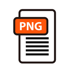 PNG file icon. Vector of extension data.
