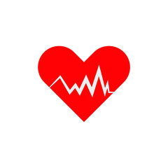 modern heart or health vector logo design