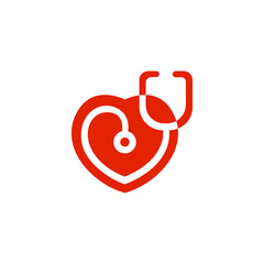modern heart or health vector logo design