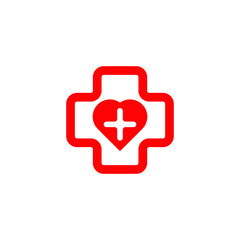 modern heart or health vector logo design