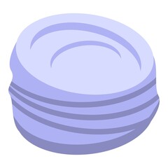 White arabic turban icon isometric vector. Arab hat. India sultan